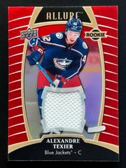 2019-20 Upper Deck Allure Rookie Red Rainbow Jersey Alexandre Texier #71 RC Blue Jackets